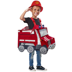 Kinder Feuerwehrmann Feuerwehrauto Cosplay Kostüme Kindergarten Kindertag und Halloween-Auftrittsoutfits
