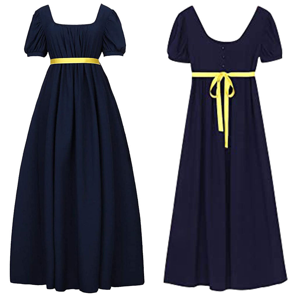 Damen Empire Taille Kleid Regency Ballkleid 19. Jahrhundert Viktorianische BallkleiderKleider Kostüm