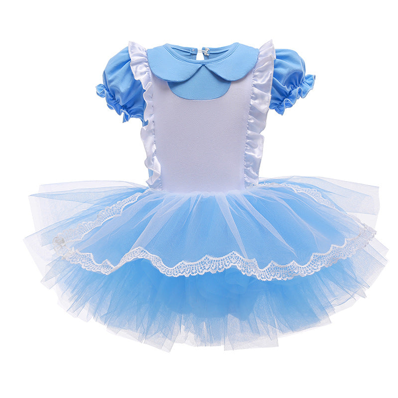 Kinder Mädchen Prinzessin Ballettkleid Ballerina Kostüm Ballett Kleid Tanzkleid Balletttrikot Tanzbody mit Tutu Rock