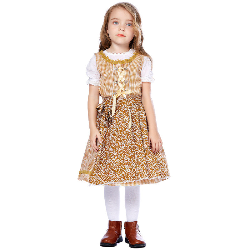 Kinder Mädchen Oktoberfest München Bierfest Kleid Halloween Karneval Party Anzug