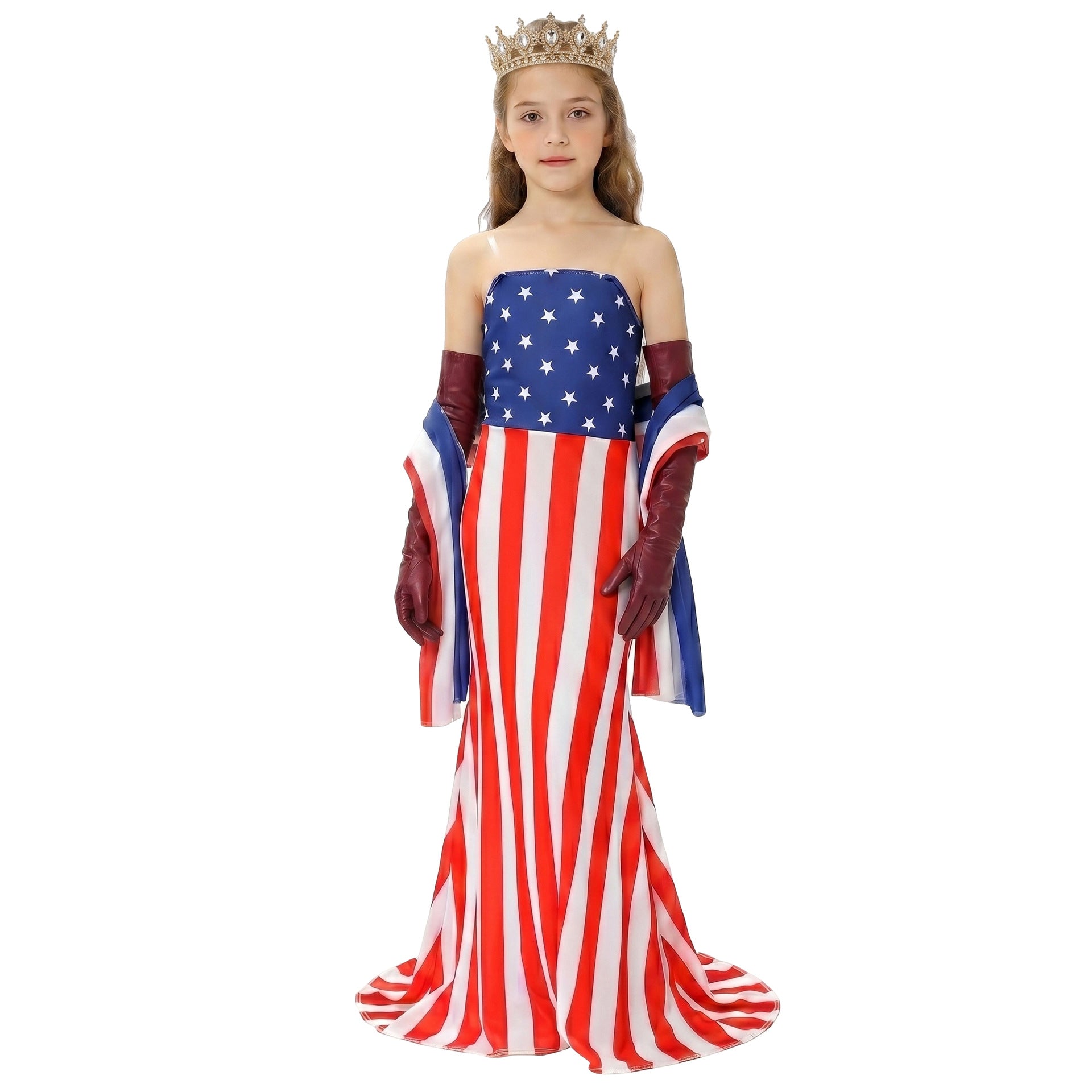 Kinder Uncle Sam Karneval Outfit – Amerikanischer Stil Halloween Karneval Outfit Cosplay Kostüm