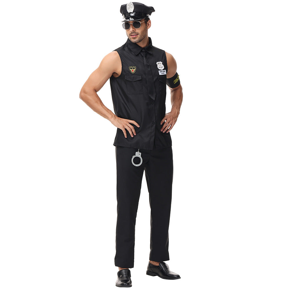 Kinder/Erwachsene Polizei Berufsuniform Cosplay Kostüm Outfits Halloween Karneval Anzug