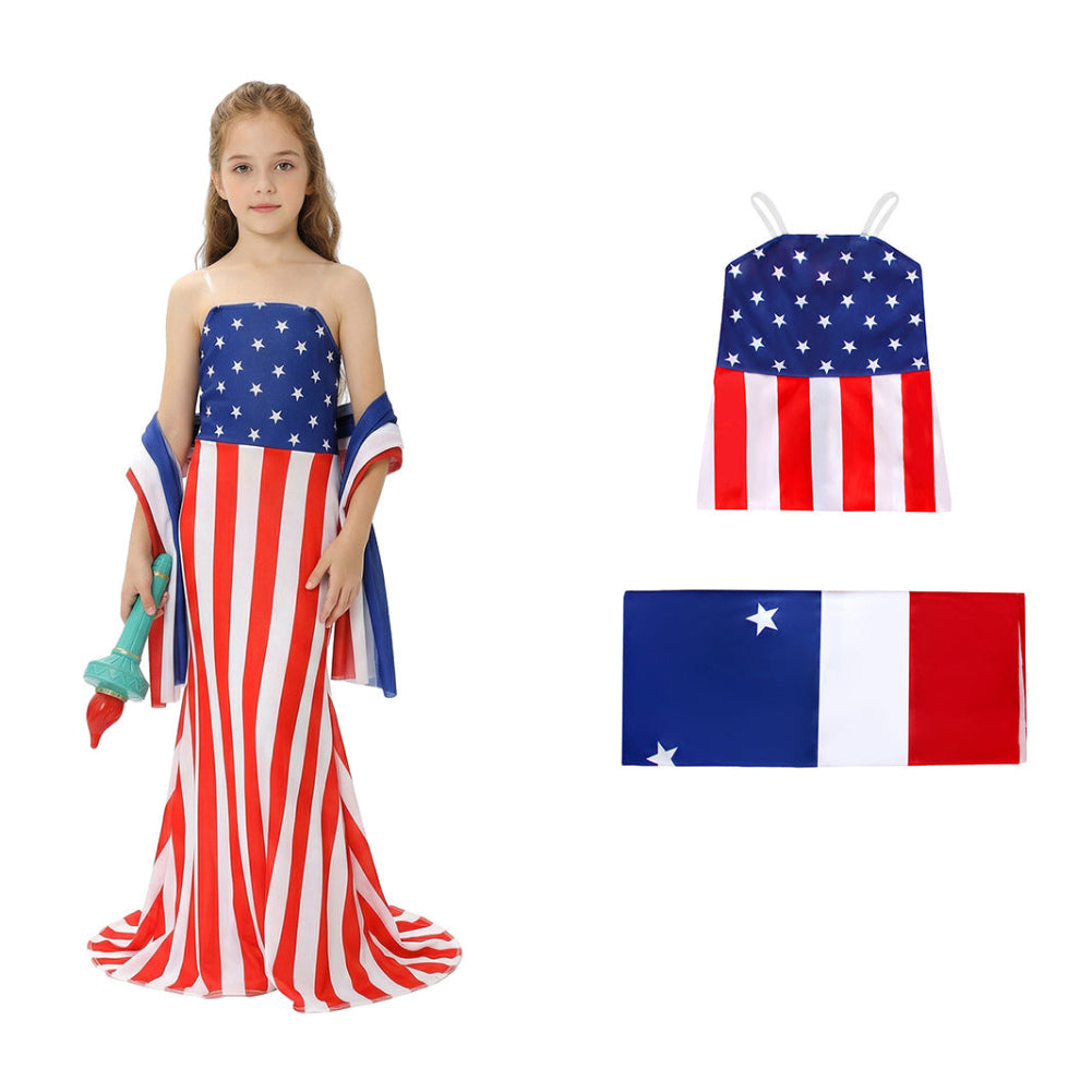 Kinder Uncle Sam Karneval Outfit – Amerikanischer Stil Halloween Karneval Outfit Cosplay Kostüm