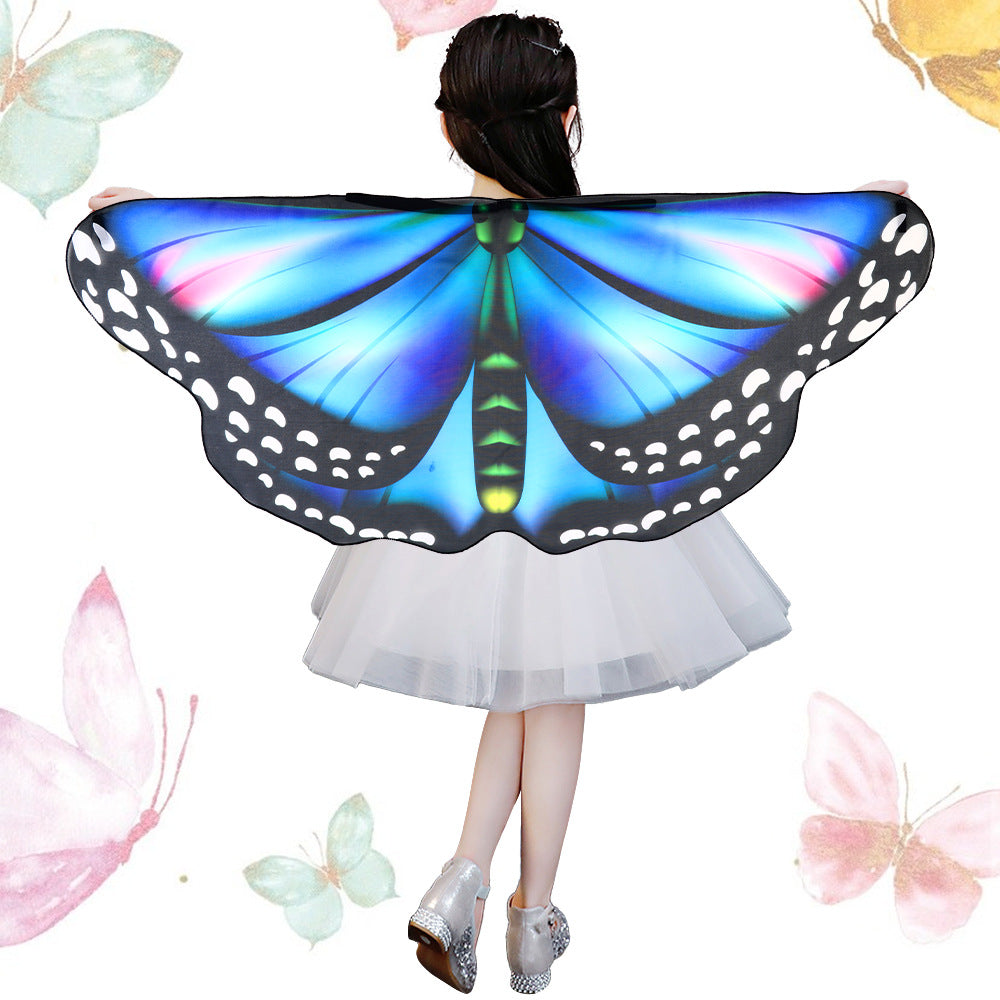 Kinder Halloween bedruck Schmetterlingsflgel Flgel Kostm, Schmetterling Pixie Cape Mädchen, Festival Kostüm Partei, Mehrfarbig