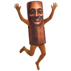 Halloween Kinder Cosplay Kostüm: Shan Hai Jing Holzmann TUNG TUNG SAHUR für Maskenball und Bühnenauftritt