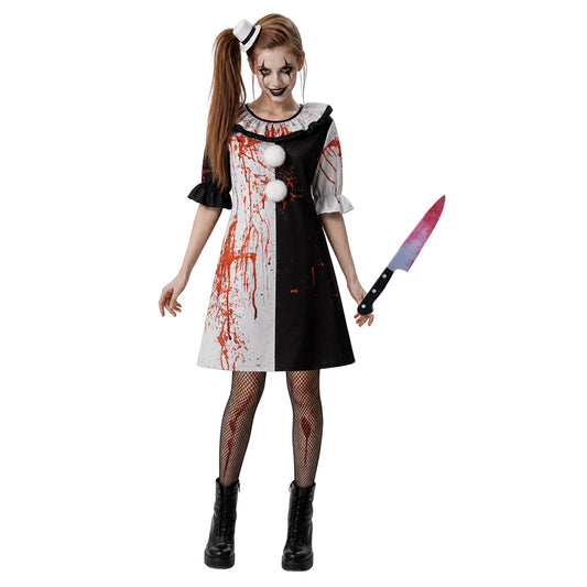 Terrifier Art The Clown Damen Kostüm für Halloween Karneval Mottoparty