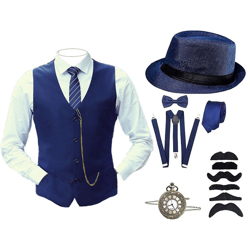 1920er-Jahre Gangster-Kostüm Für Herren – Weste & Mütze, In Standard- & Übergröße, Von Wicked Costumes