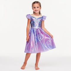 Wicked Kinder Mädchen Kleid Glinda Cosplay Kostüm Halloween Karneval Party Anzug