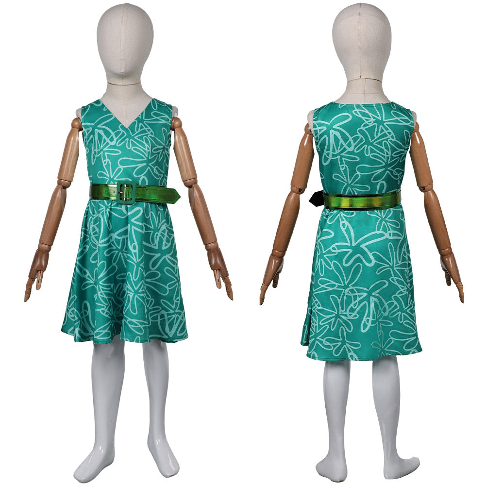 Alles steht Kopf 2 Kinder Mädchen Kleid Ekel Cosplay Kostüm Outfits Halloween Karneval Anzug Sommer Ärmelloses Kleid