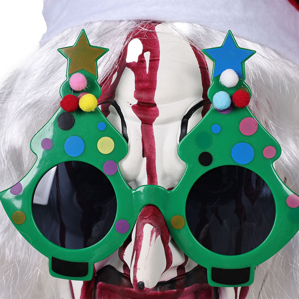 art the clown Halloween Karneval Kostüm Zubehör Christbaumbrille Latex Maske Gläser für den Weihnachtsbaum