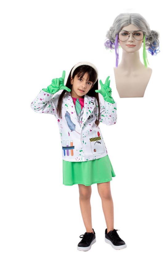 Kinder Wissenschaftler cosplay Kostüm Outfits Halloween Karneval Anzug