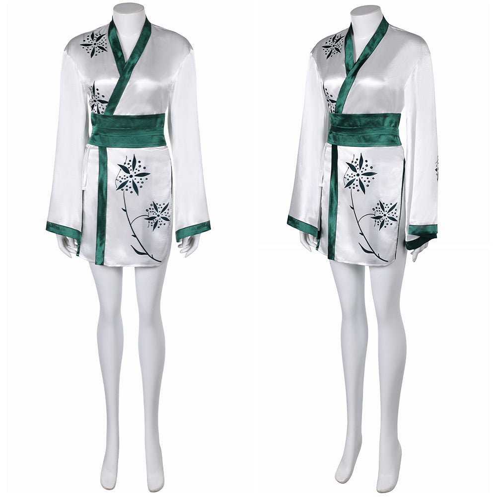 Damen ABBA Retro Style Robe Anni-Frid Synni Lyngstad Cosplay Kostüm Outfits Halloween Karneval Anzug