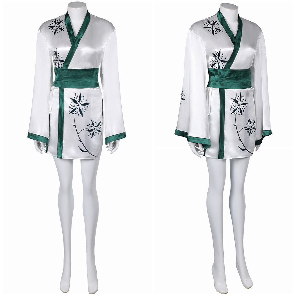 Damen ABBA Retro Style Robe Anni-Frid Synni Lyngstad Cosplay Kostüm Outfits Halloween Karneval Anzug