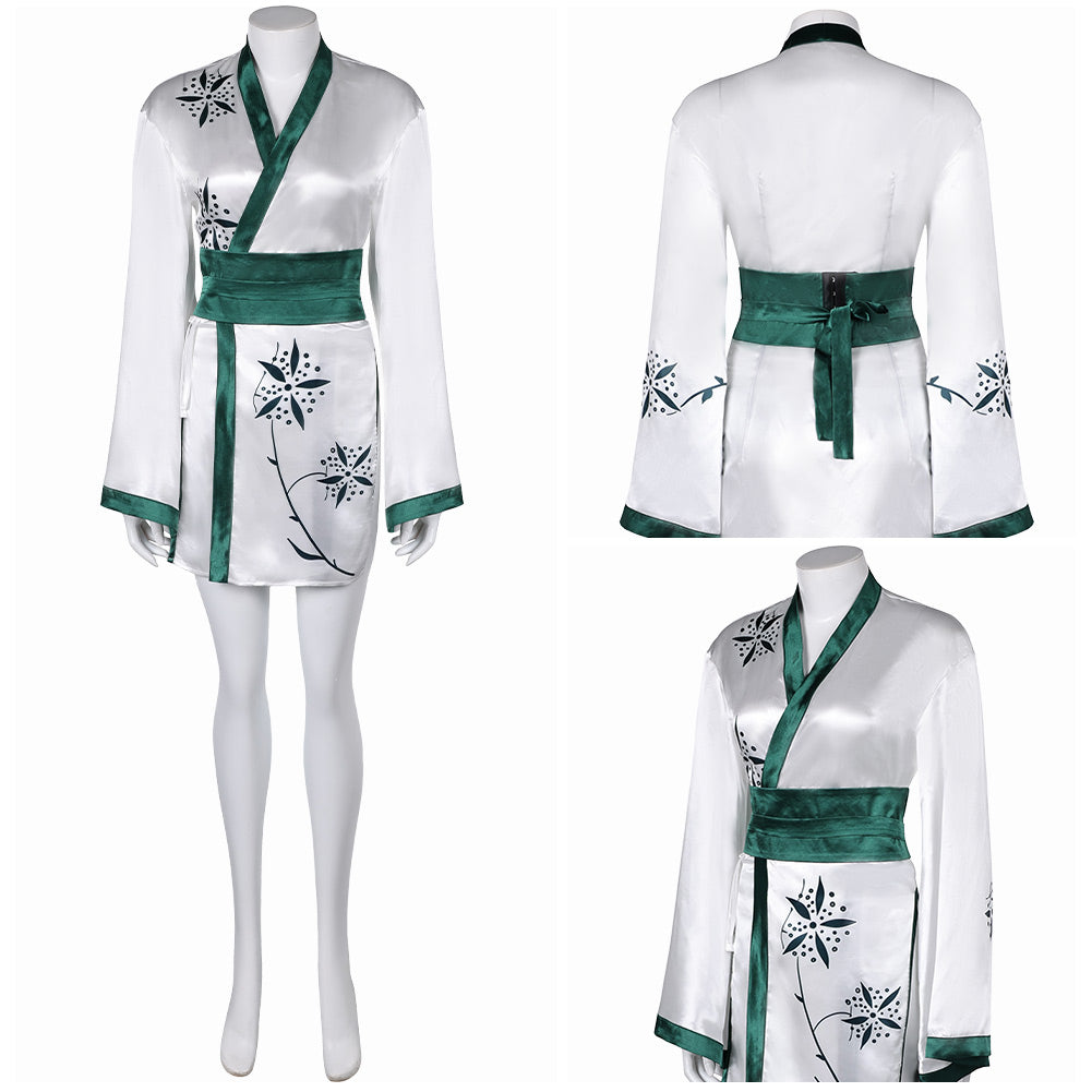 Damen ABBA Retro Style Robe Anni-Frid Synni Lyngstad Cosplay Kostüm Outfits Halloween Karneval Anzug