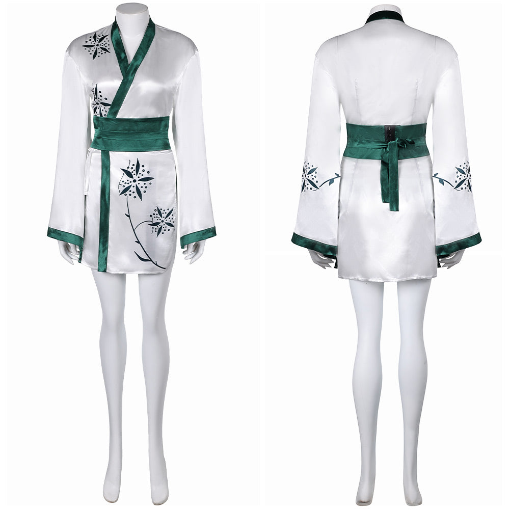 Damen ABBA Retro Style Robe Anni-Frid Synni Lyngstad Cosplay Kostüm Outfits Halloween Karneval Anzug