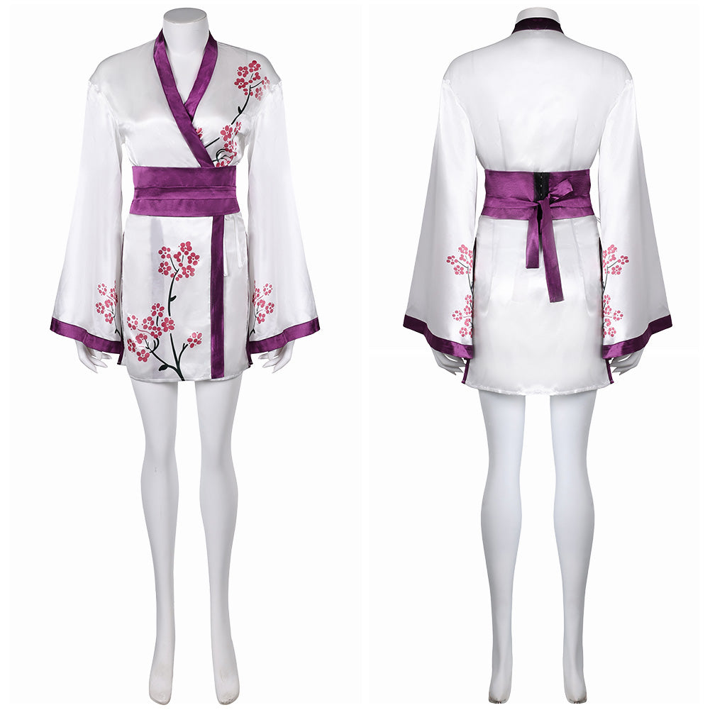 Damen ABBA Retro Style Robe Cosplay Kostüm Outfits Halloween Karneval Anzug Agnetha Faltskong