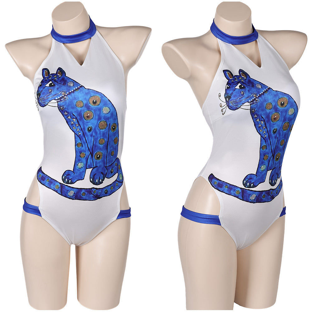 Damen Agnetha Faltskong Bademode Cosplay Kostüm Outfits Halloween Karneval Anzug Badeanzüge ABBA