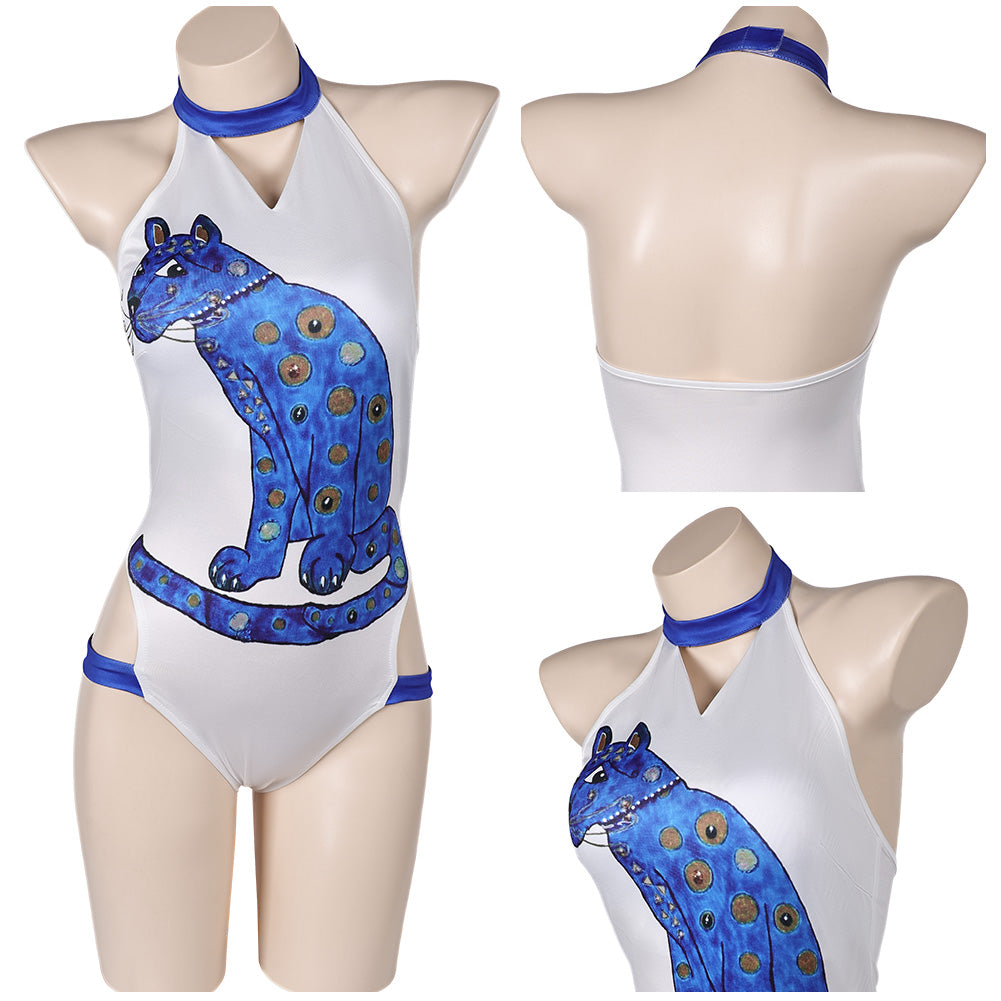 Damen Agnetha Faltskong Bademode Cosplay Kostüm Outfits Halloween Karneval Anzug Badeanzüge ABBA