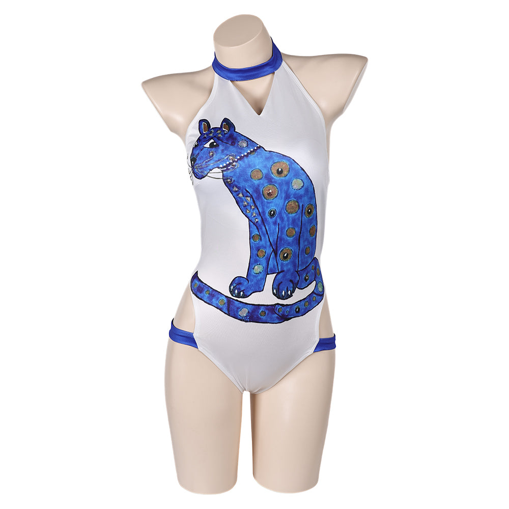 Damen Agnetha Faltskong Bademode Cosplay Kostüm Outfits Halloween Karneval Anzug Badeanzüge ABBA