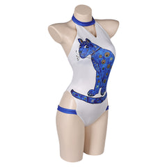 Damen Agnetha Faltskong Bademode Cosplay Kostüm Outfits Halloween Karneval Anzug Badeanzüge ABBA