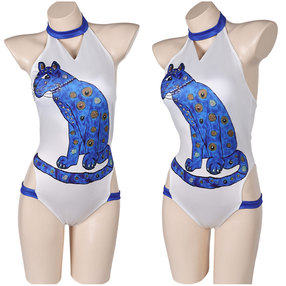Damen Agnetha Faltskong Bademode Cosplay Kostüm Outfits Halloween Karneval Anzug Badeanzüge ABBA