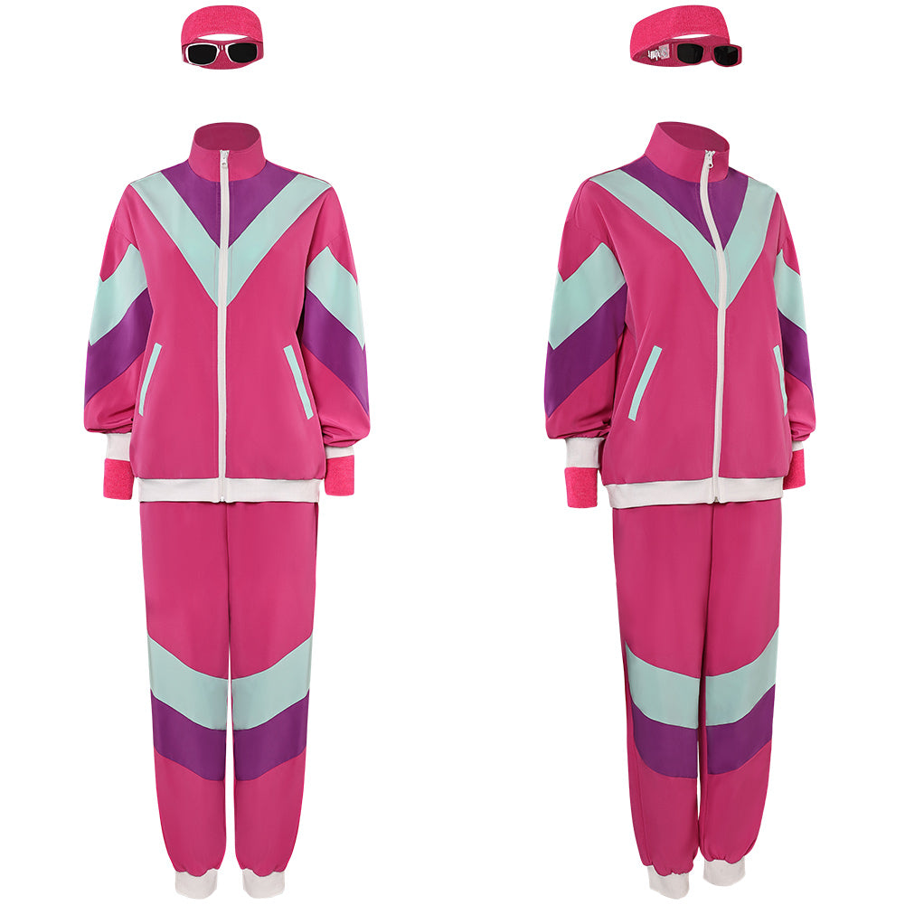Damen Cosplay Kostüm Outfits Halloween Karneval Anzug Windjacke 80er