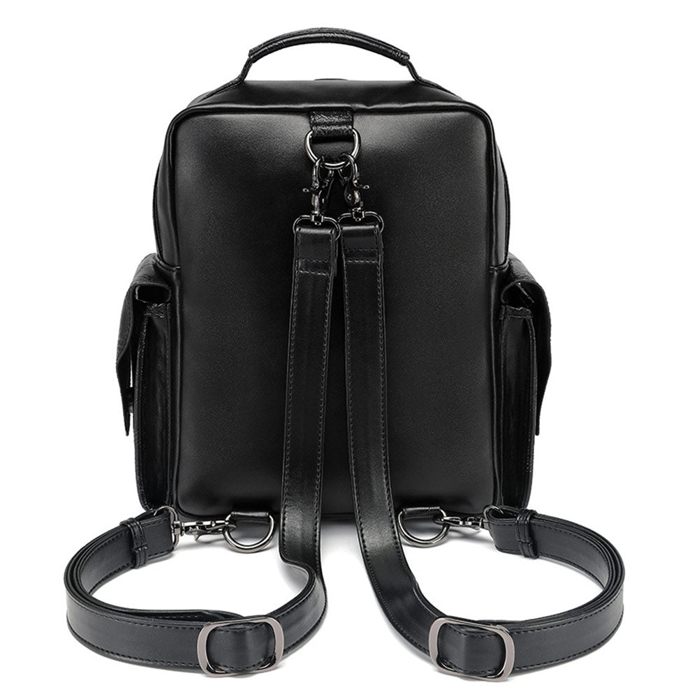 Damen Gothic Große Kapazität Rucksack Schädel Kopf bestickt Handheld Rucksack Computer Tasche
