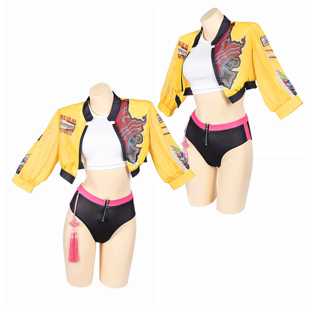 Damen Huntrix K-Pop Demon Hunters Rumi Mira Zoey Bademode Cosplay Outfits