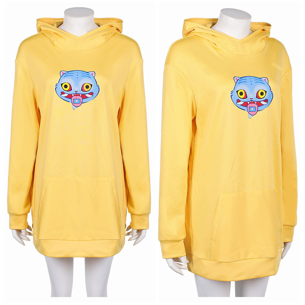 Damen K-Pop Demon Hunters Cosplay Kostüm Halloween Karneval Hoodie Zoey