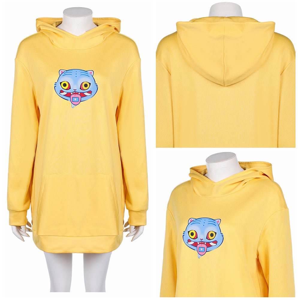 Damen K-Pop Demon Hunters Cosplay Kostüm Halloween Karneval Hoodie Zoey