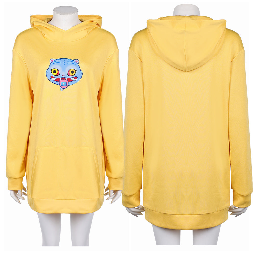 Damen K-Pop Demon Hunters Cosplay Kostüm Halloween Karneval Hoodie Zoey