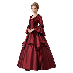 Damen Mittelalterliches Kleid Gothik Halloween Karneval Mottoparty Outfit