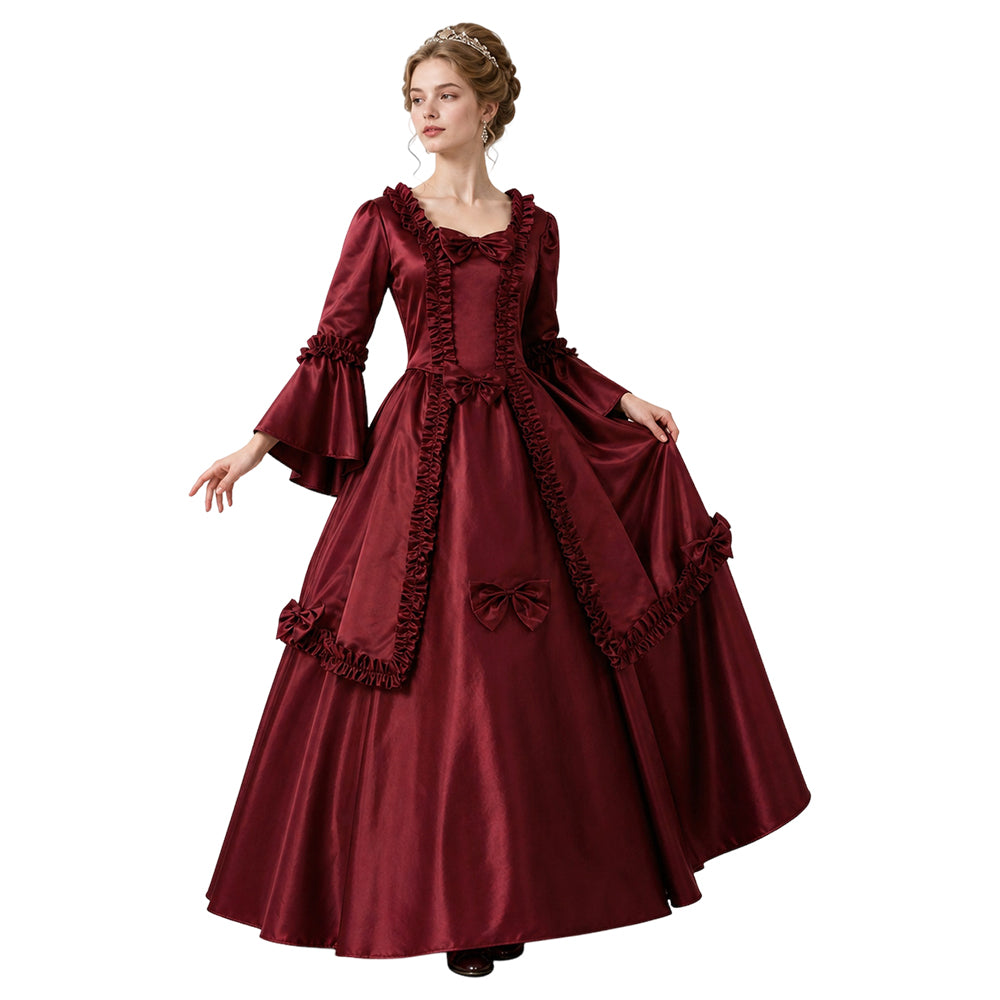 Damen Mittelalterliches Kleid Gothik Halloween Karneval Mottoparty Outfit