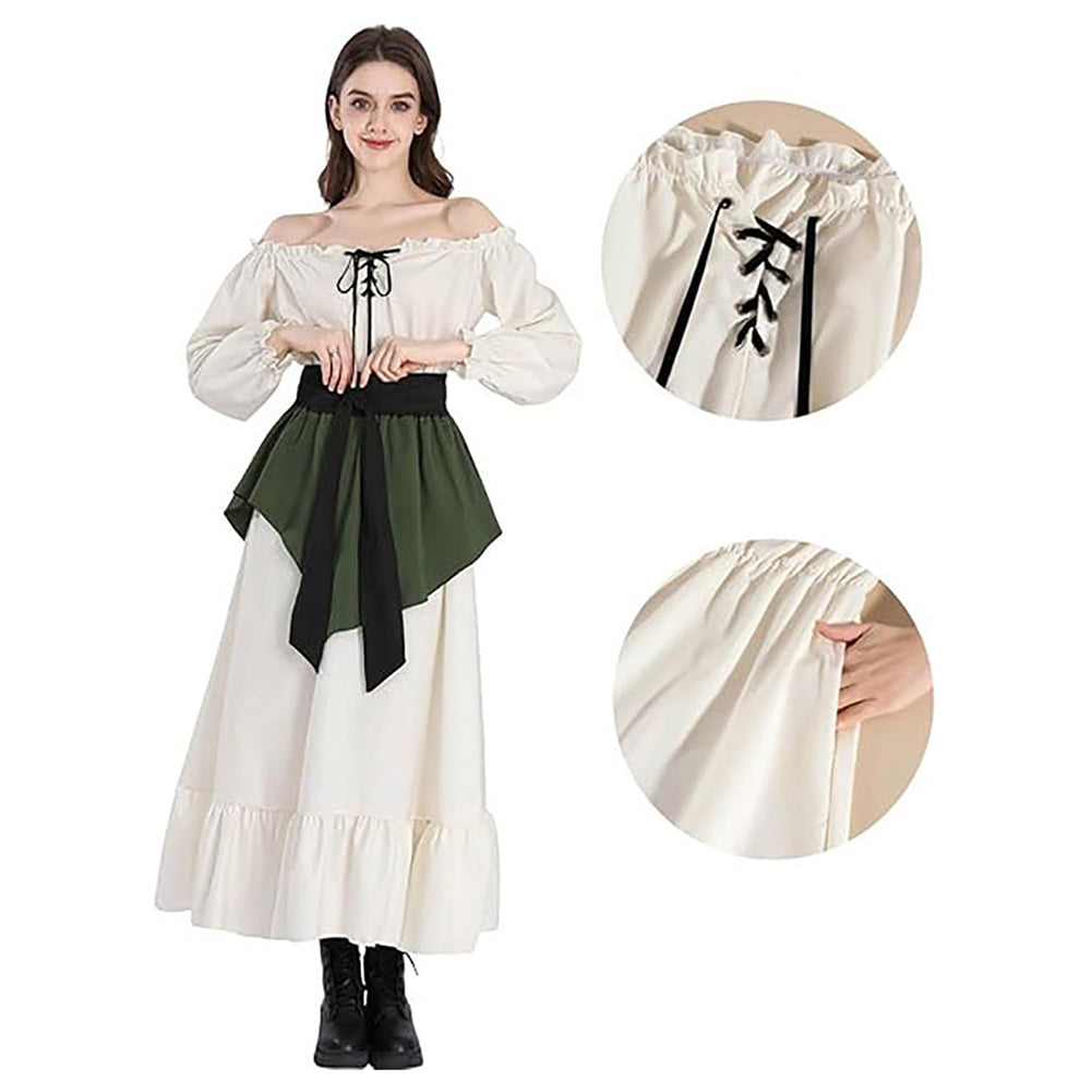 Damen Renaissance Victoria Cosplay Kostüm Outfits Halloween Karneval Anzug