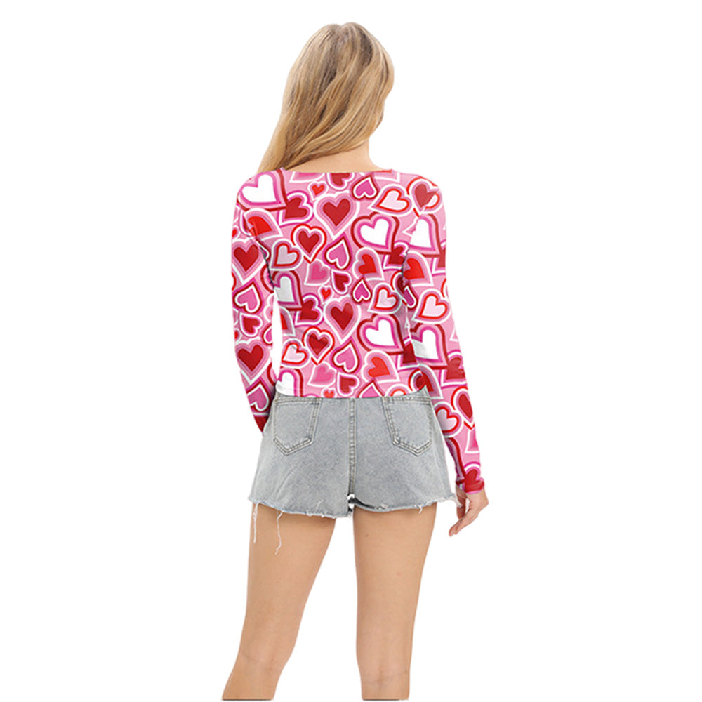 Damen rosa Top cosplay shirt Valentinstag Kostüm Halloween Karneval Party Anzug