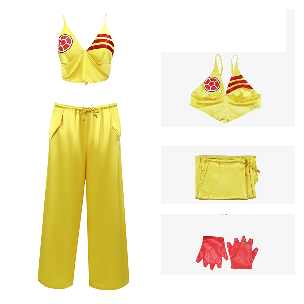 Damen Shakira Cheerleader-Kostüm Cosplay-Kostüm für Halloween und Karnevalspartys