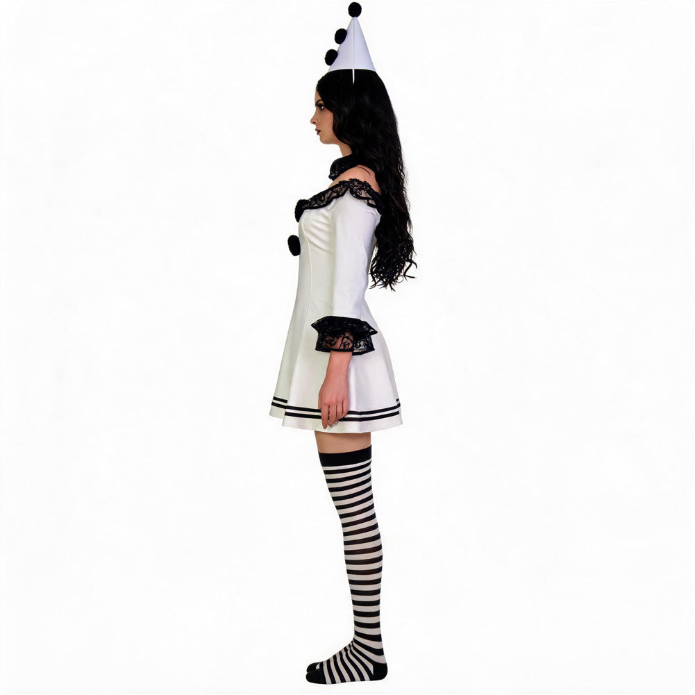 Damen Terrifier Clown Cosplay-Kostüm für Halloween, Karneval und Partys