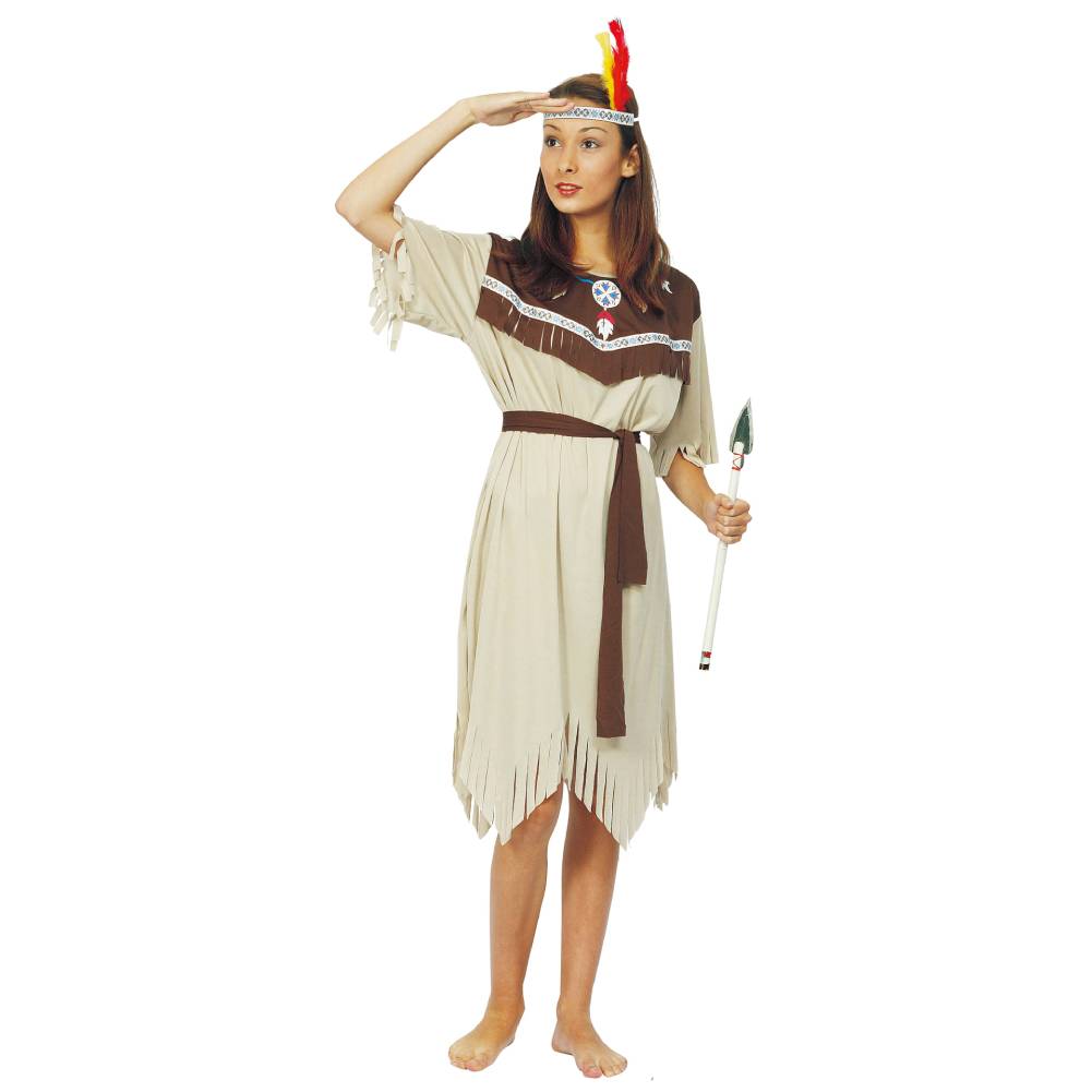 Halloween Kostüme für Erwachsene Grau-Weiß Indianer Kostüm Wilden-Kleidung für Herren & Damen