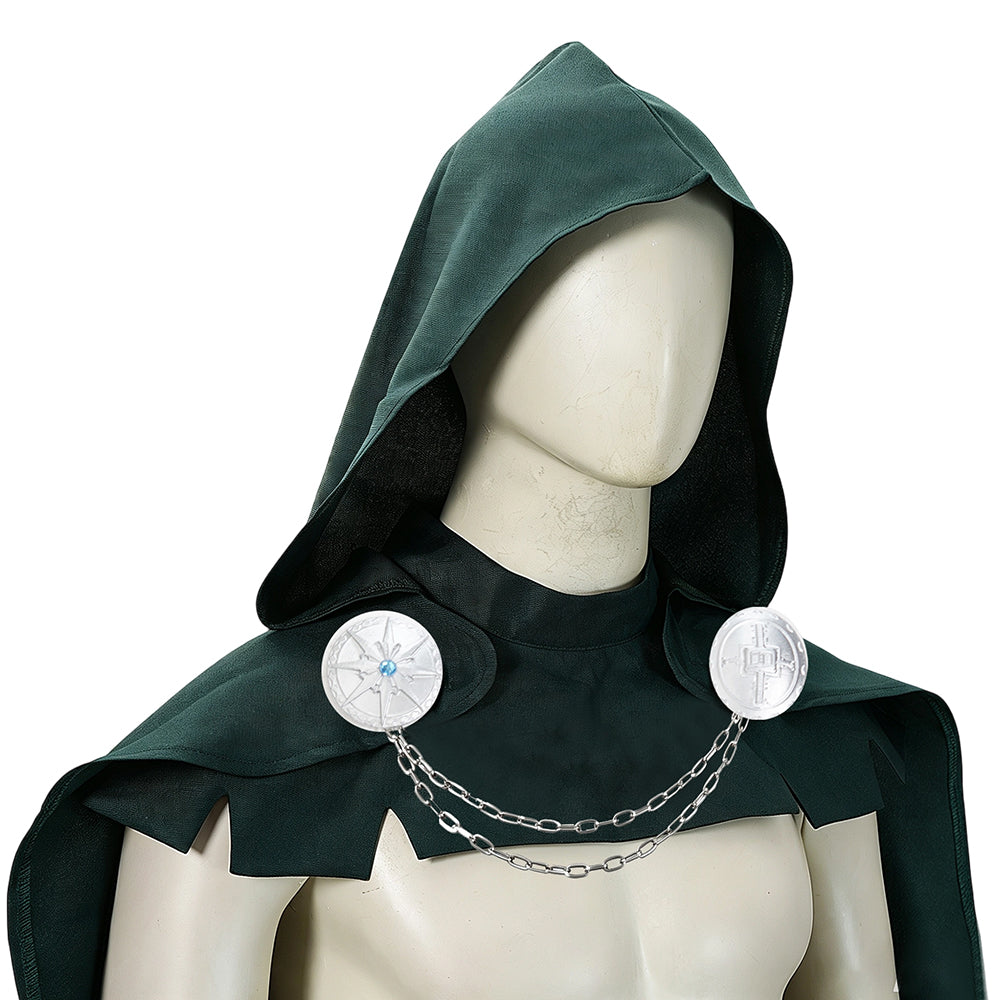 Dr.Doom grün Umhang Dooms Herren Cosplay Outfit