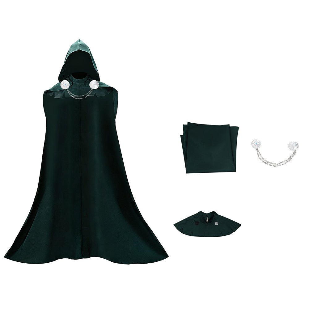 Dr.Doom grün Umhang Dooms Herren Cosplay Outfit