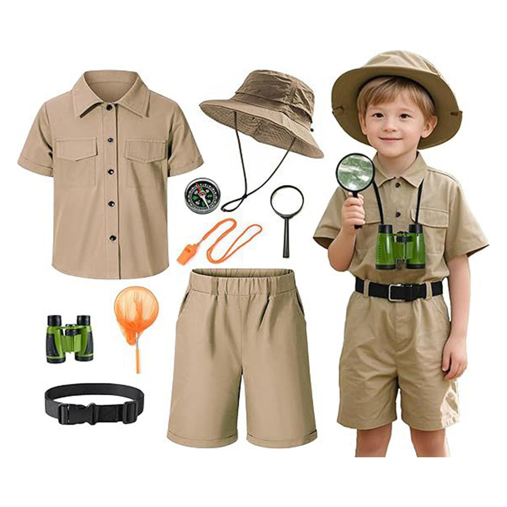 Entdecker Camping Cosplay Kostüm - Halloween Karneval Outdoor Party Komplettset