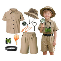 Entdecker Camping Cosplay Kostüm - Halloween Karneval Outdoor Party Komplettset
