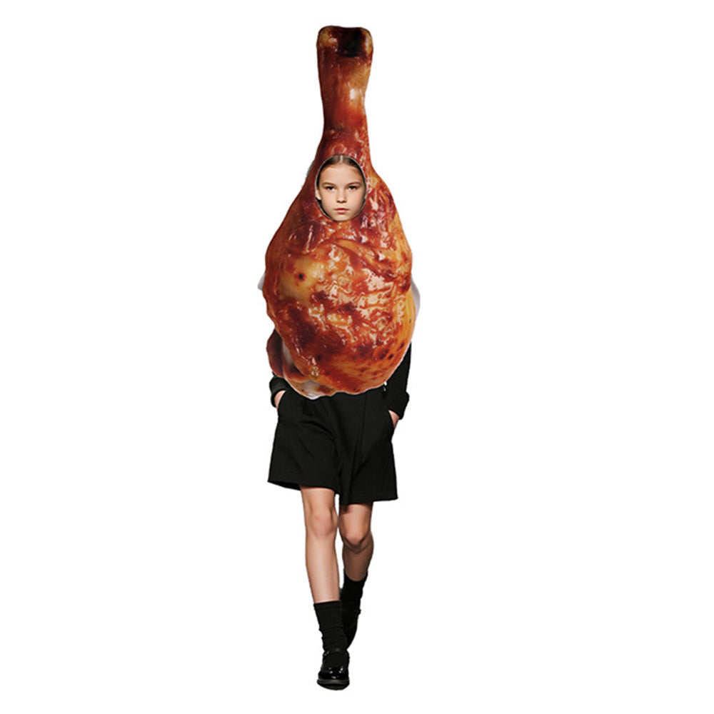 Erwachsene unisex Cosplay-Kostüm für Halloween, Karneval oder Partys Hähnchenschenkel