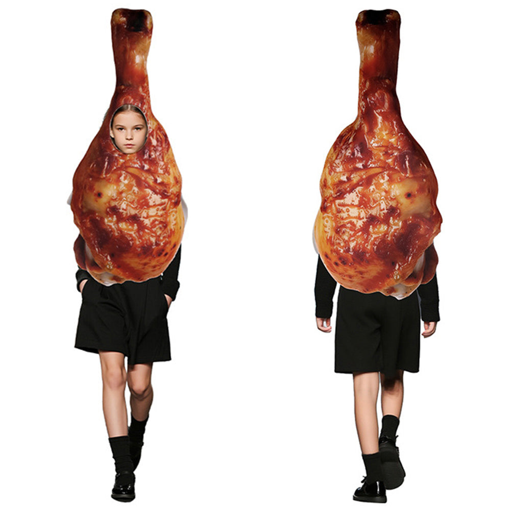 Erwachsene unisex Cosplay-Kostüm für Halloween, Karneval oder Partys Hähnchenschenkel