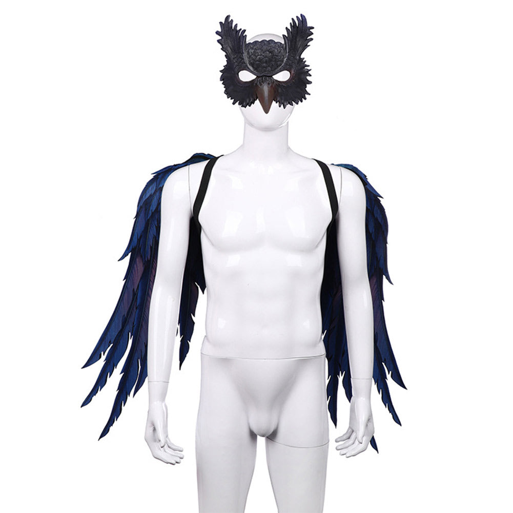 Eule Maske Flügel Set Cosplay Kostüm Outfits Halloween Karneval Anzug