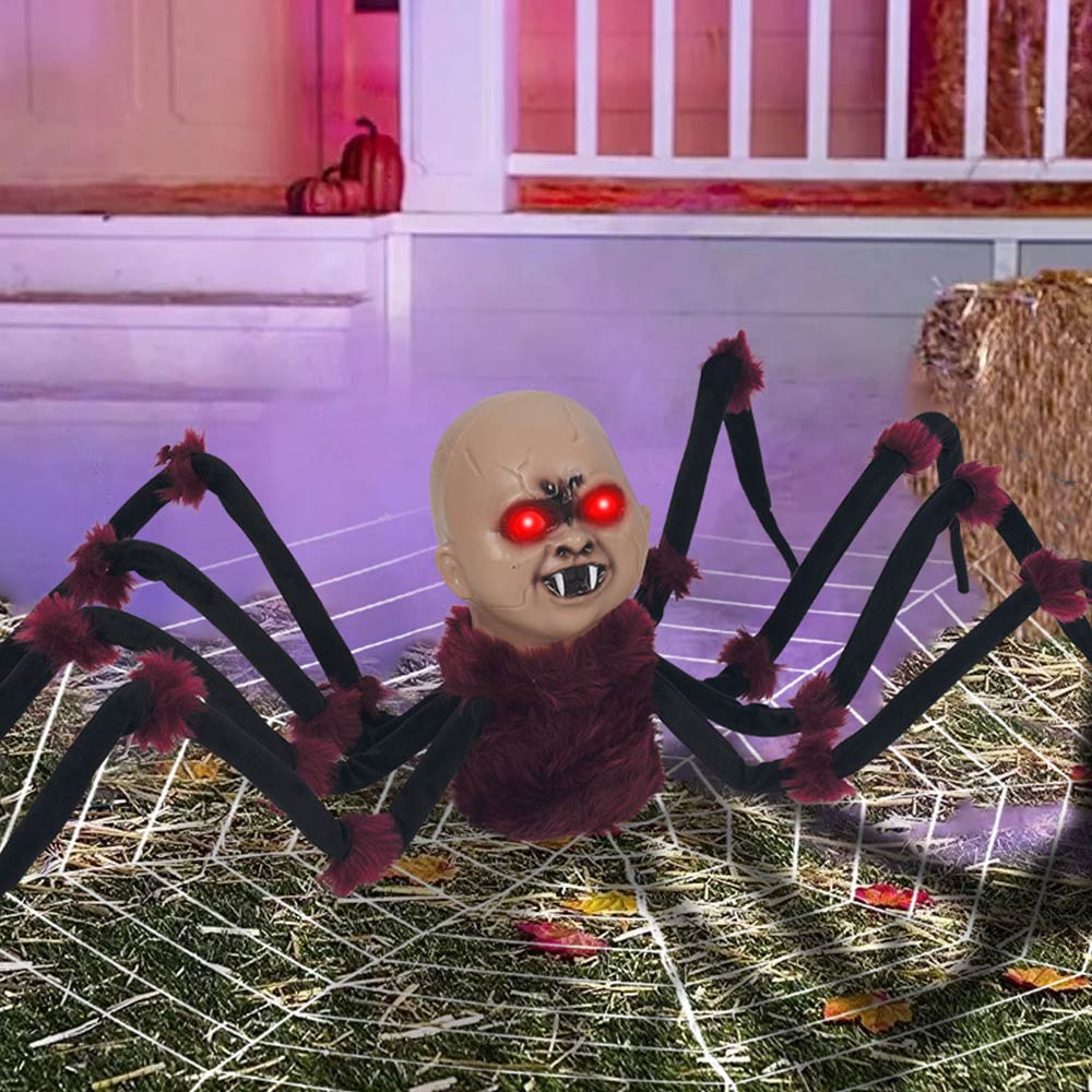 Geister Halloween Karneval Kostüm Zubehör Spinne Elektrisch Plüsch Spinne