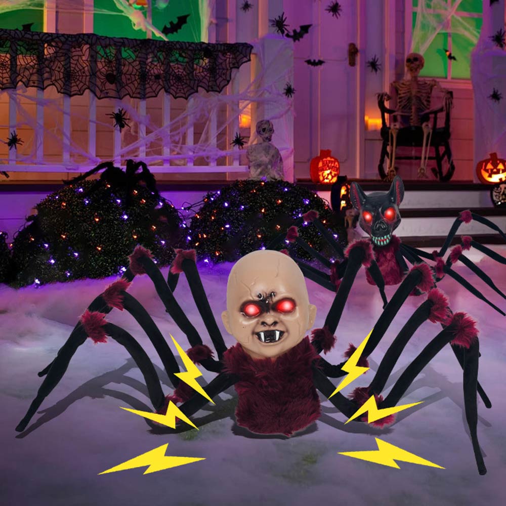Geister Halloween Karneval Kostüm Zubehör Spinne Elektrisch Plüsch Spinne