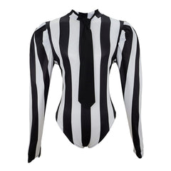 Gothic Damen gestreift Shirt viktorianische Bluse Overall
