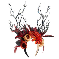 Gotik Halloween Karneval Kostüm Zubehör Halloween Blume Feder Haarschmuck