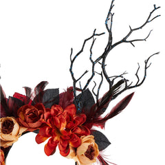 Gotik Halloween Karneval Kostüm Zubehör Halloween Blume Feder Haarschmuck